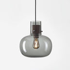 Cimbera Lampada a sospensione – Vetro – Trasparente/Grigio fumé/Ambra – Ø30 cm – Design moderno