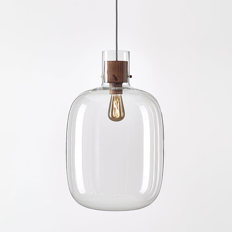 Cimbera Lampada a sospensione – Vetro – Trasparente/Grigio fumé/Ambra – Ø30 cm – Design moderno