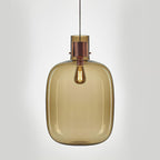 Cimbera Lampada a sospensione – Vetro – Trasparente/Grigio fumé/Ambra – Ø30 cm – Design moderno