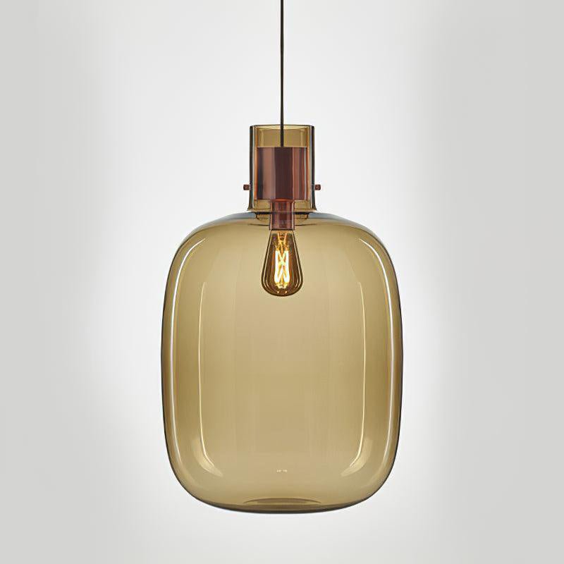 Cimbera Lampada a sospensione – Vetro – Trasparente/Grigio fumé/Ambra – Ø30 cm – Design moderno