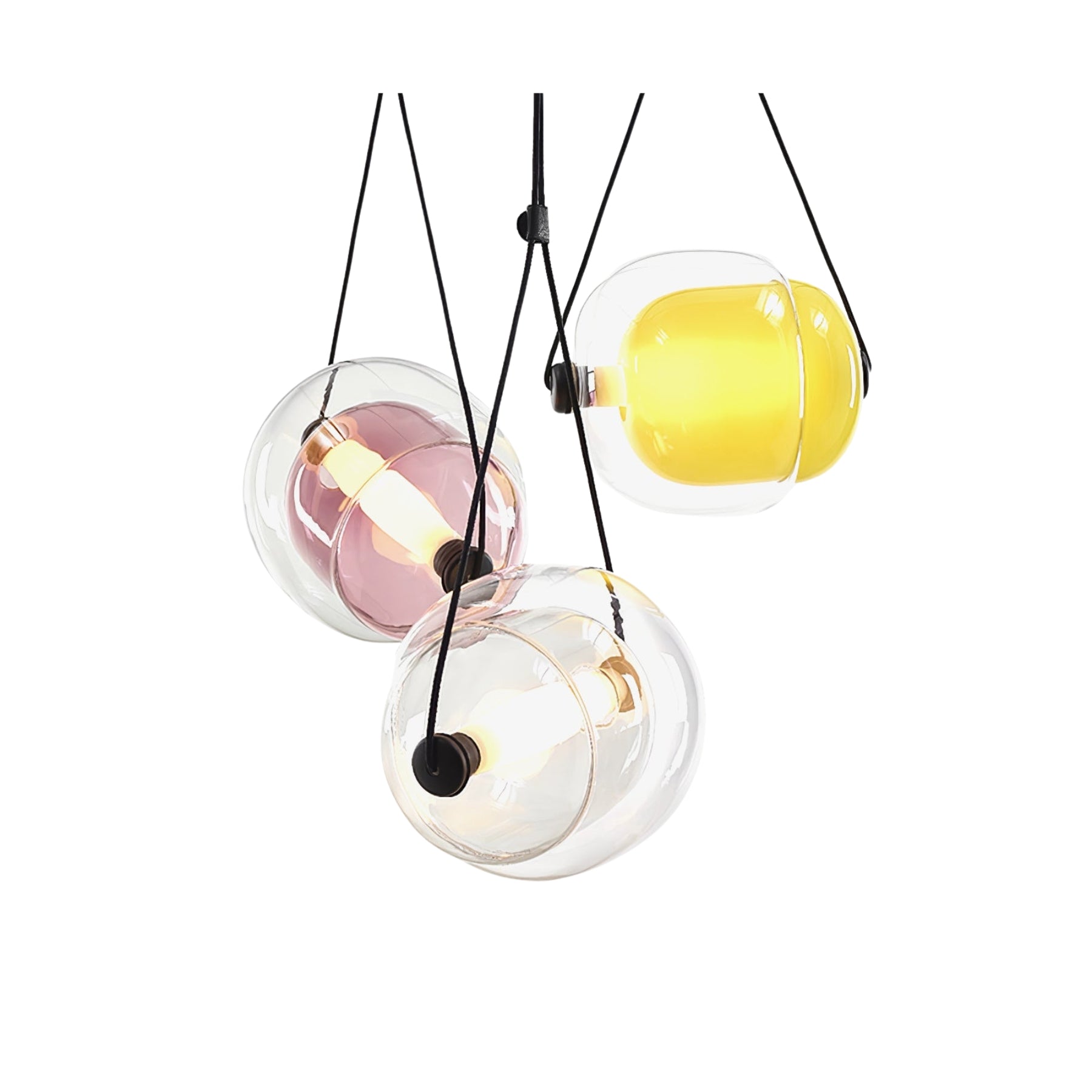 Cindezzo Lampada a sospensione – Vetro – Trasparente/Fumè/Colore – Moderna – Ideale per sala da pranzo e soggiorno