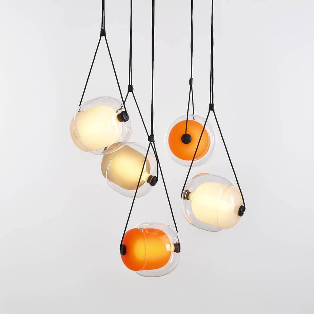 Cindezzo Lampada a sospensione – Vetro – Trasparente/Fumè/Colore – Moderna – Ideale per sala da pranzo e soggiorno