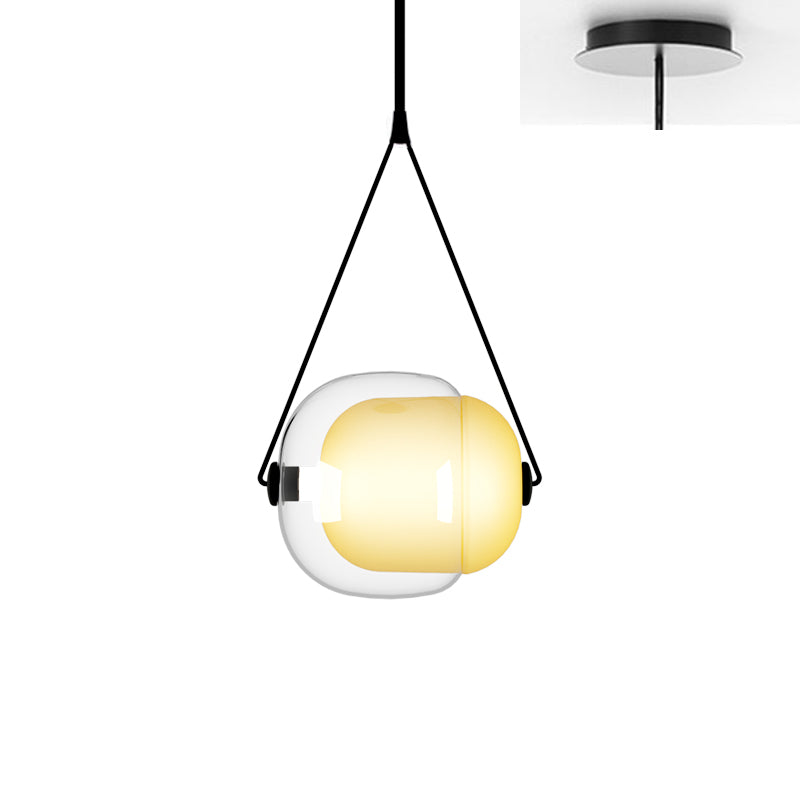 Cindezzo Lampada a sospensione – Vetro – Trasparente/Fumè/Colore – Moderna – Ideale per sala da pranzo e soggiorno