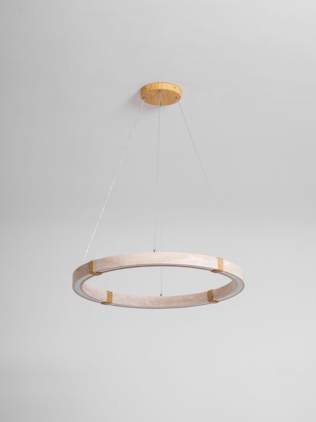 Lampada a Sospensione in Travertino Circolare