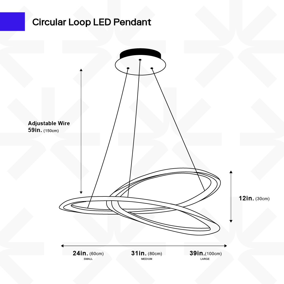 Pendente LED a Loop Circolare