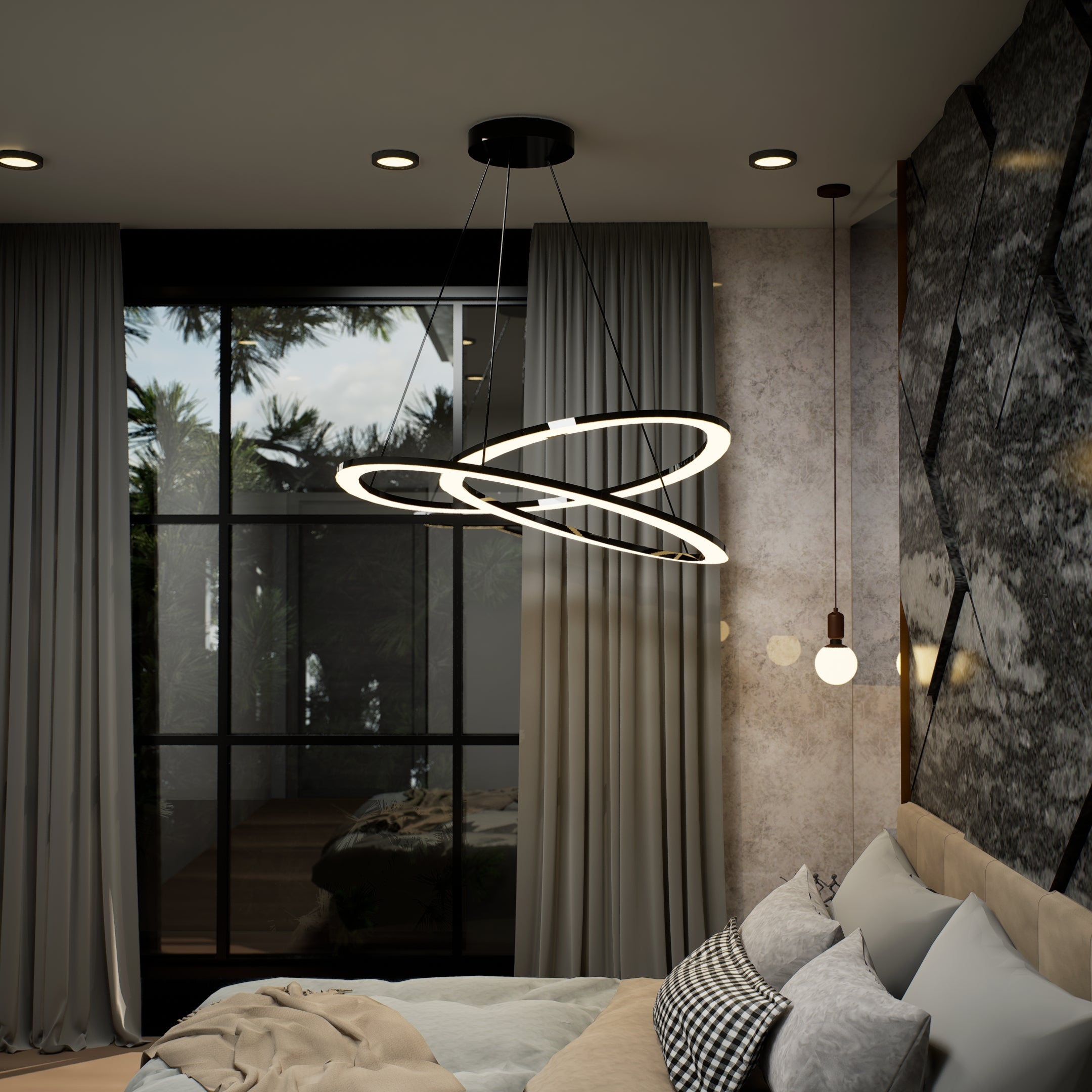 Pendente LED a Loop Circolare