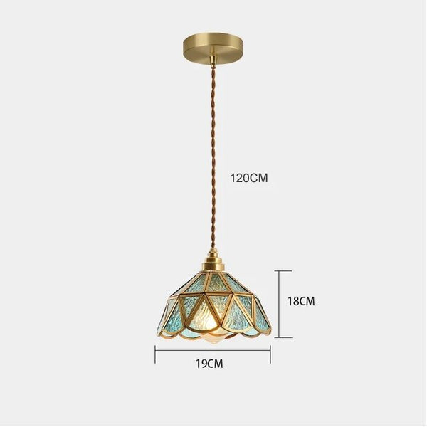 Lampada a Sospensione in Vetro Colorato Classica