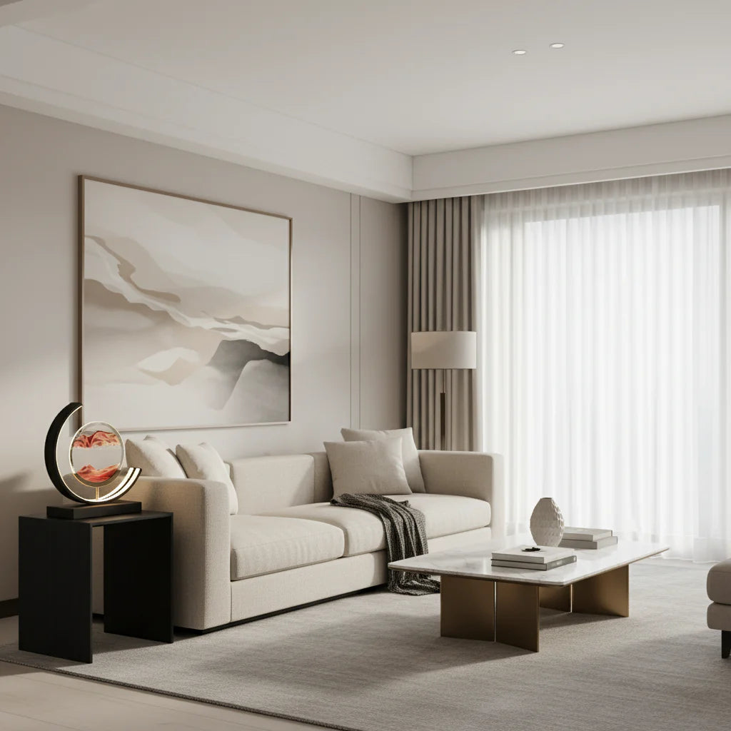 OCS - Lampada di Sabbia Dimmerabile con LED e Telecomando – Illuminazione Rilassante
