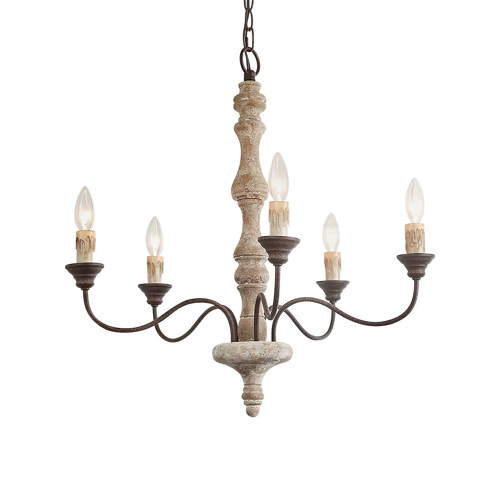 Lampadario a Candela in Stile Classico con 5 Luci