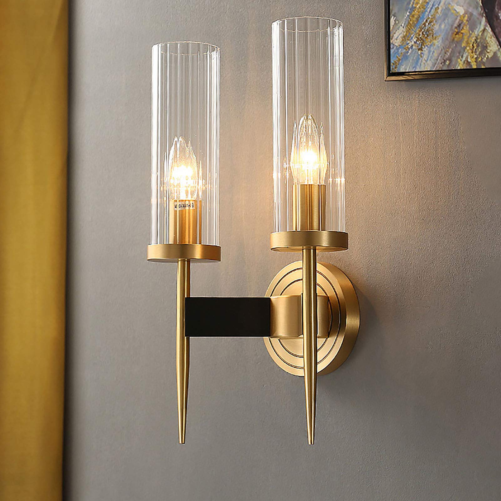 Eleganza Moderna Applique in Vetro a Cilindro