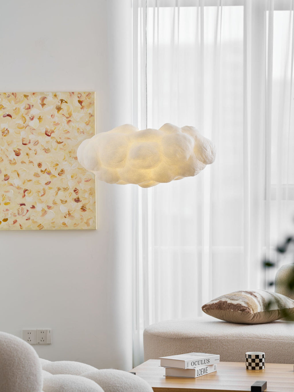 Lampada a sospensione nuvolosa