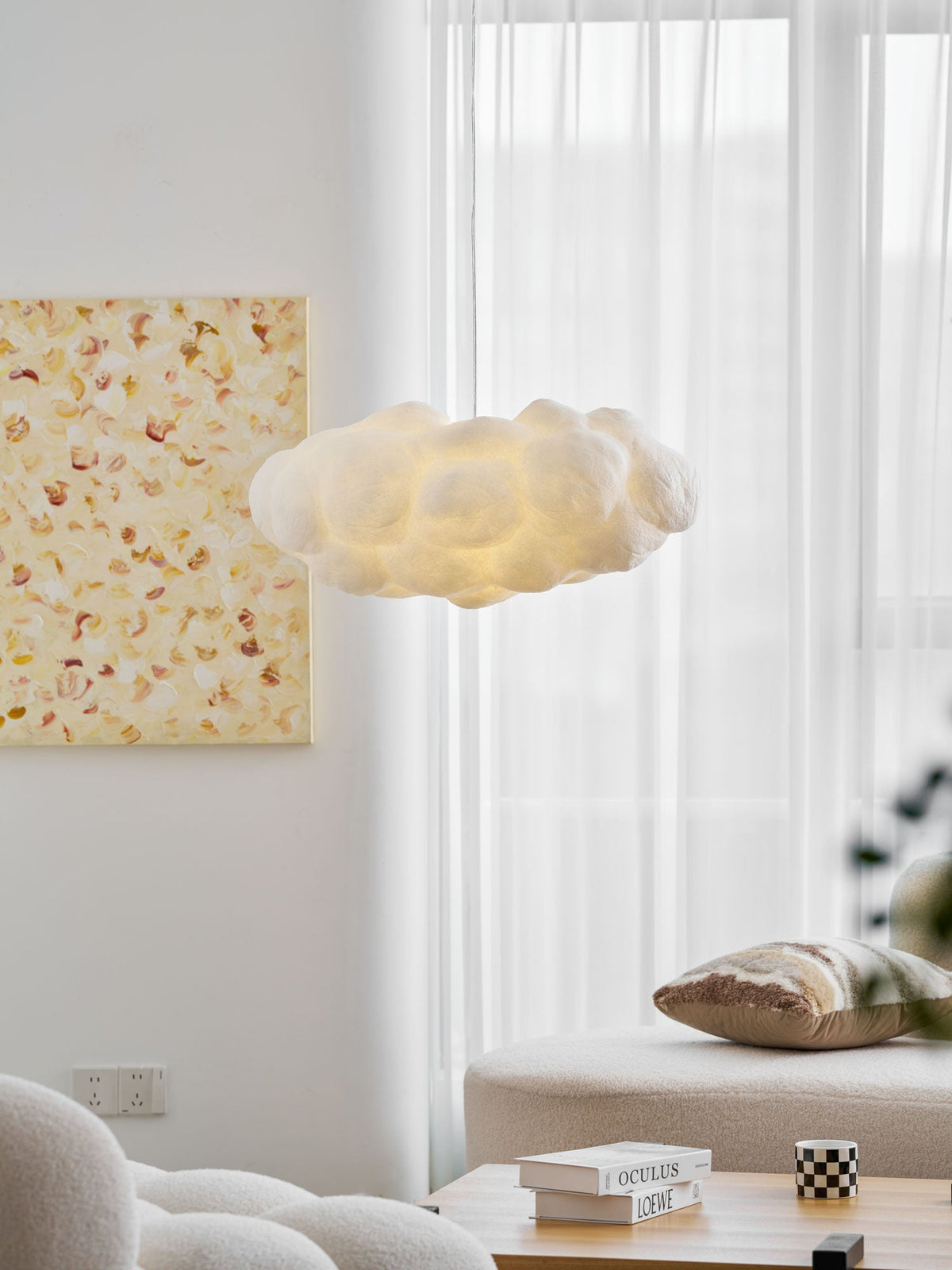 Lampada a sospensione nuvolosa