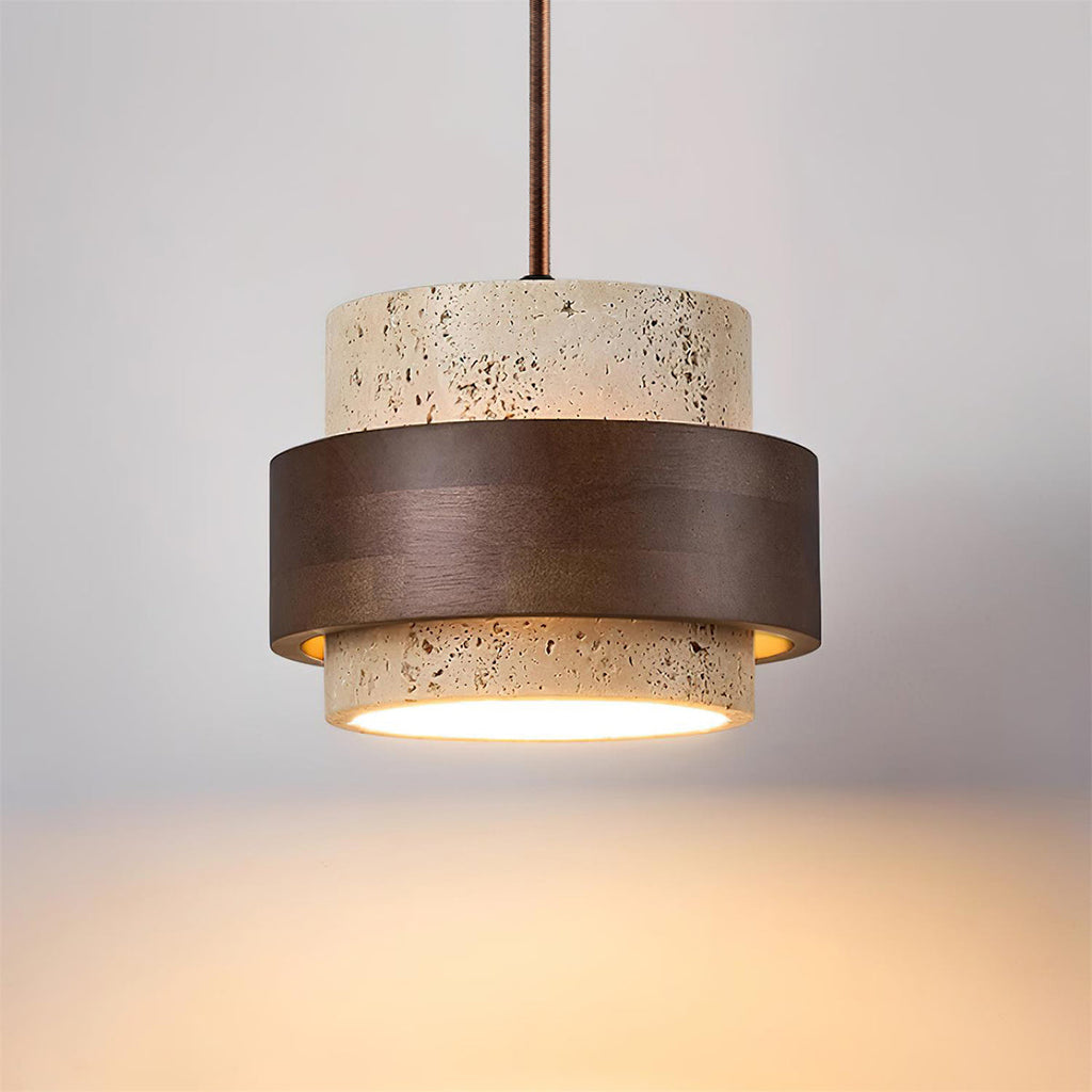 Lampadario Perra in Travertino