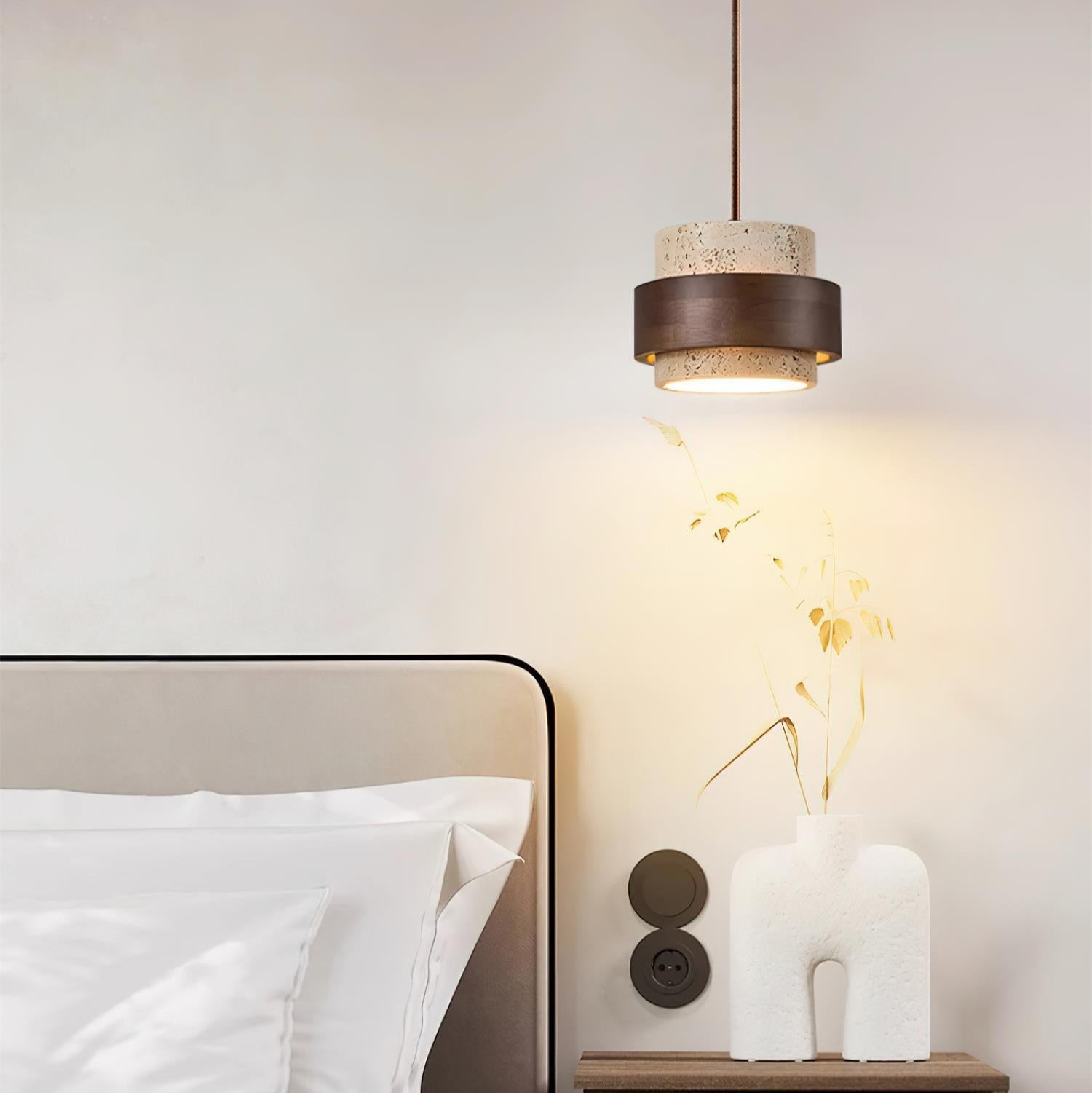 Lampadario Perra in Travertino