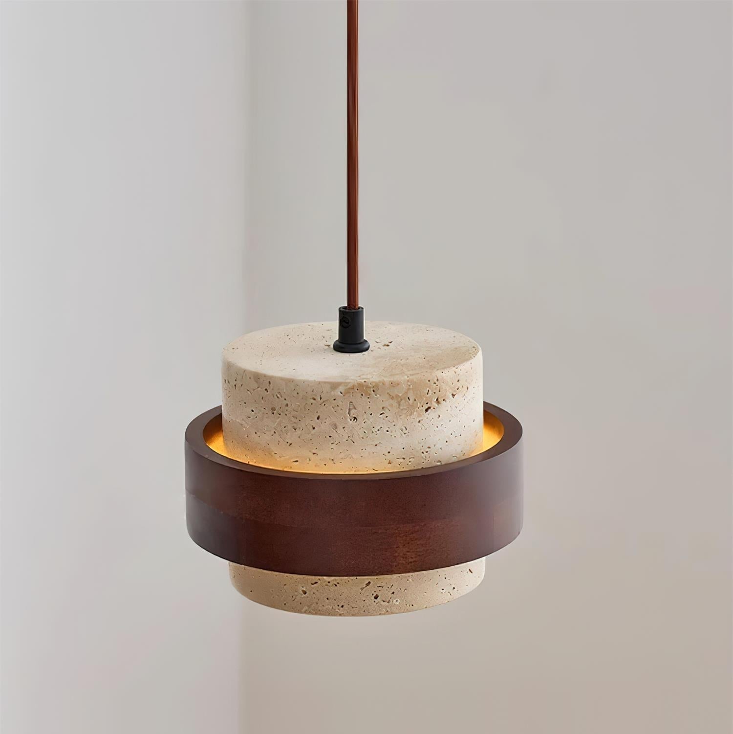 Lampadario Perra in Travertino