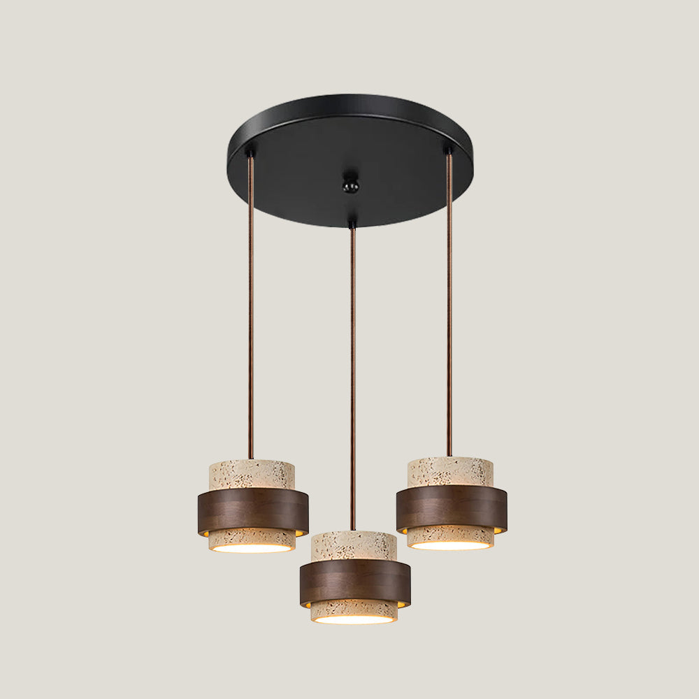 Lampadario Perra in Travertino