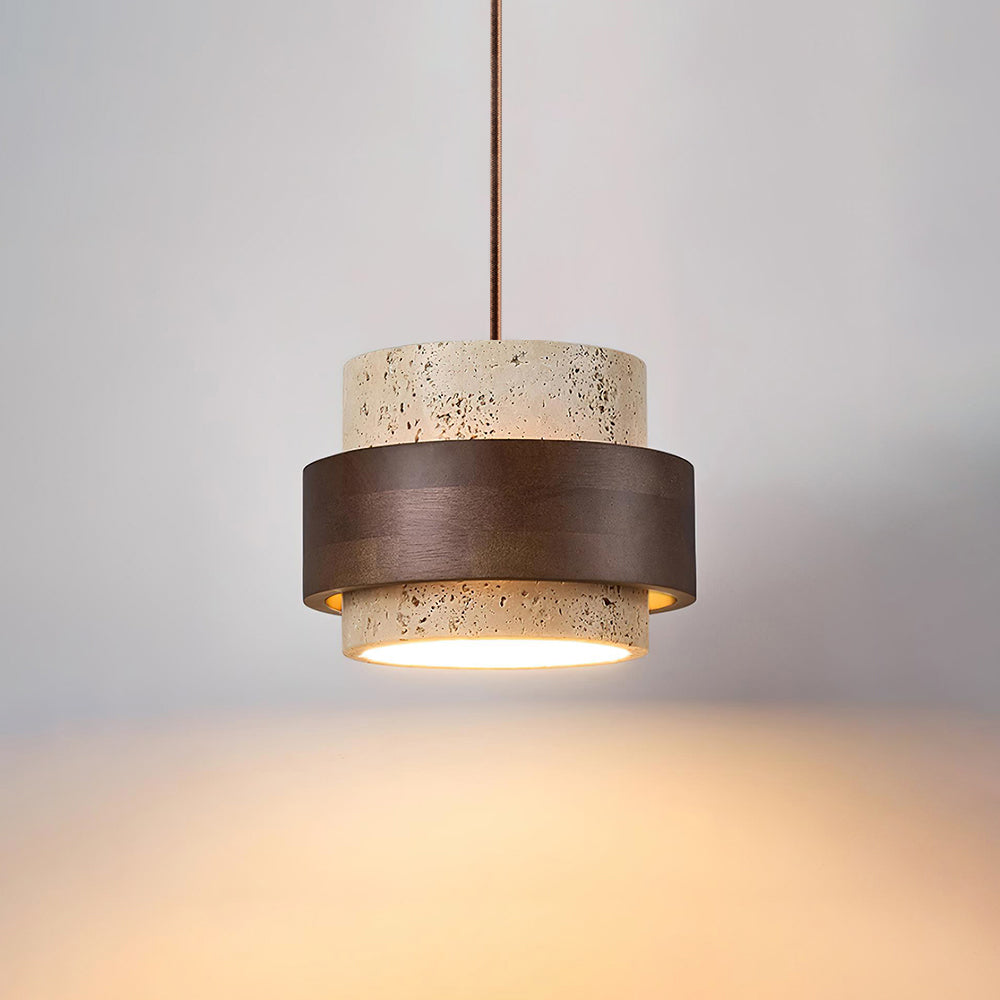 Lampadario Perra in Travertino