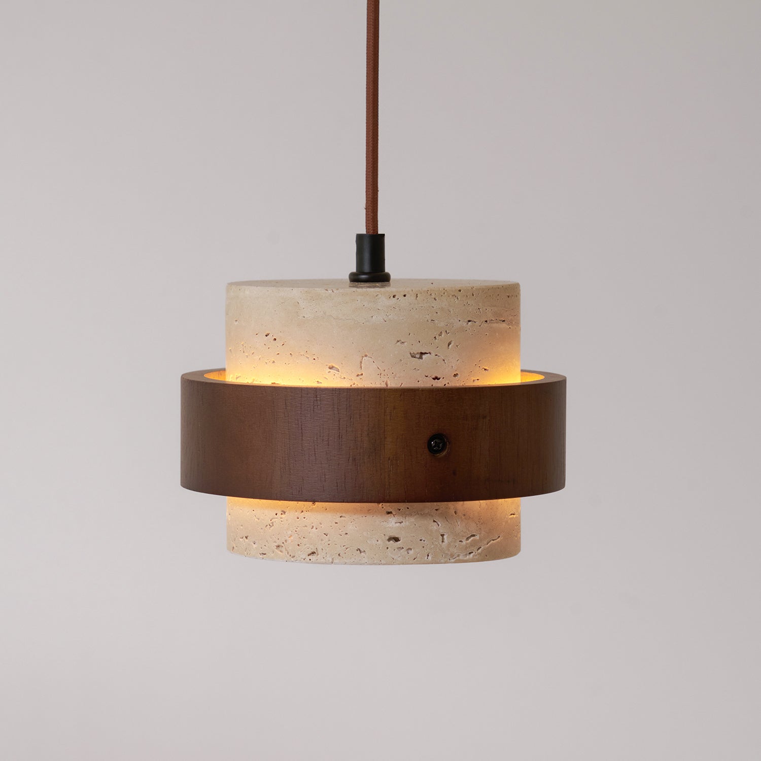 Lampadario Perra in Travertino