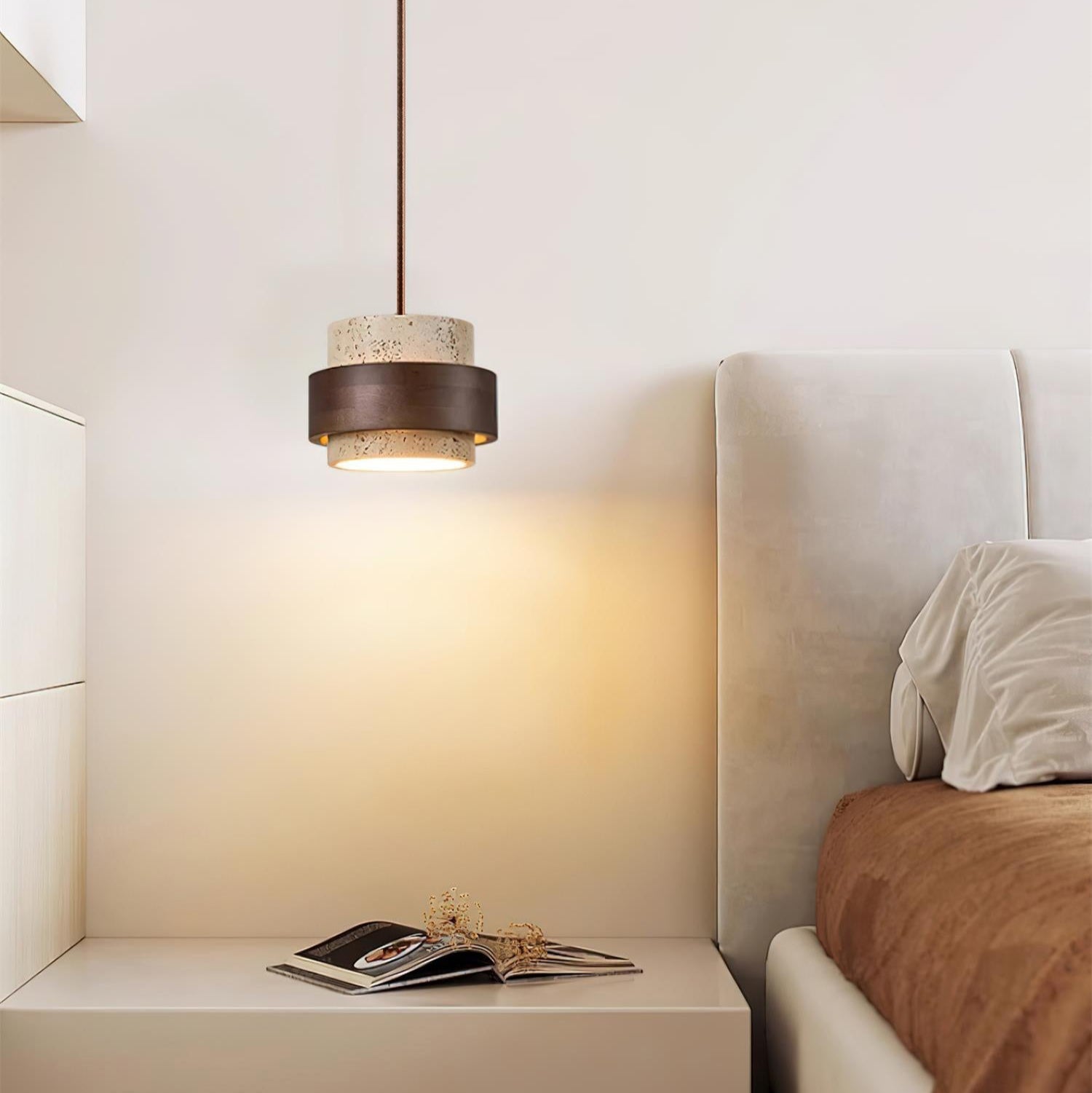 Lampadario Perra in Travertino