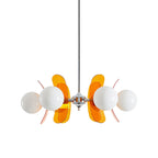 Lampadario in Vetro Arancione Prism Creativity Sputnik