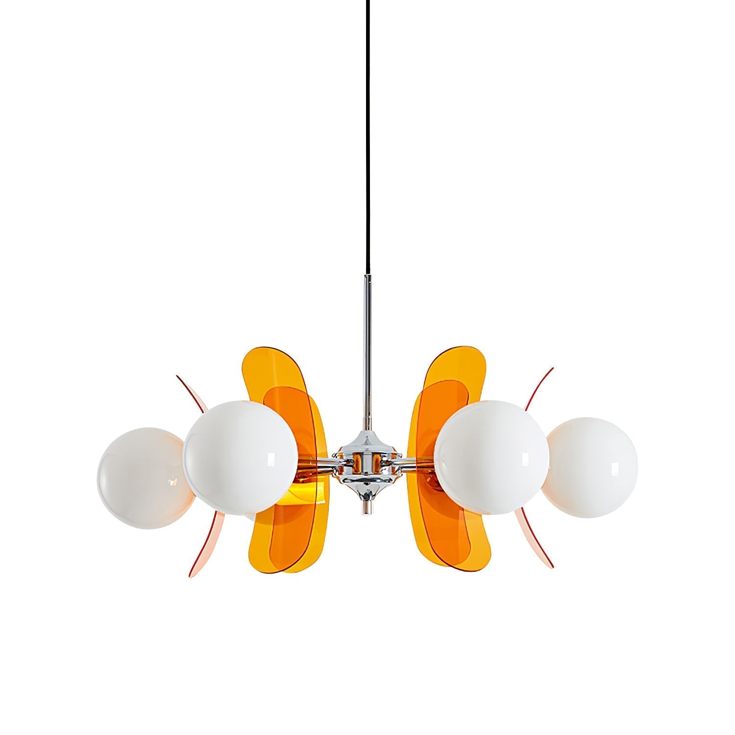 Lampadario in Vetro Arancione Prism Creativity Sputnik