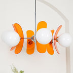 Lampadario in Vetro Arancione Prism Creativity Sputnik