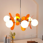 Prism Lux Lampadario Acrilico Arancione Creatività Sputnik