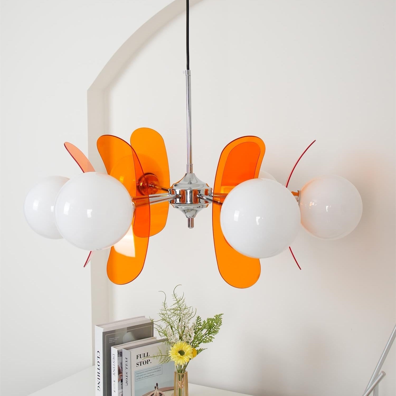 Lampadario in Vetro Arancione Prism Creativity Sputnik