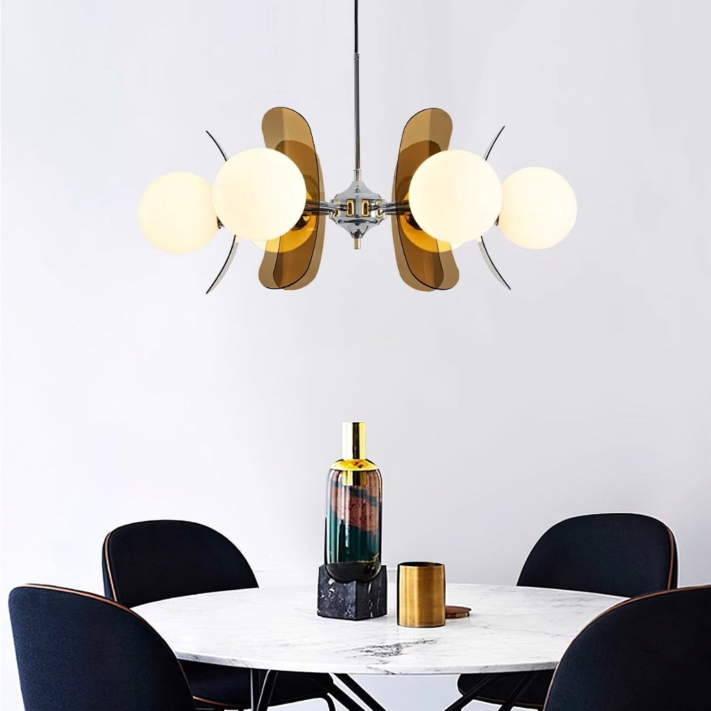 Lampadario in Vetro Arancione Prism Creativity Sputnik