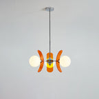 Lampadario in Vetro Arancione Prism Creativity Sputnik