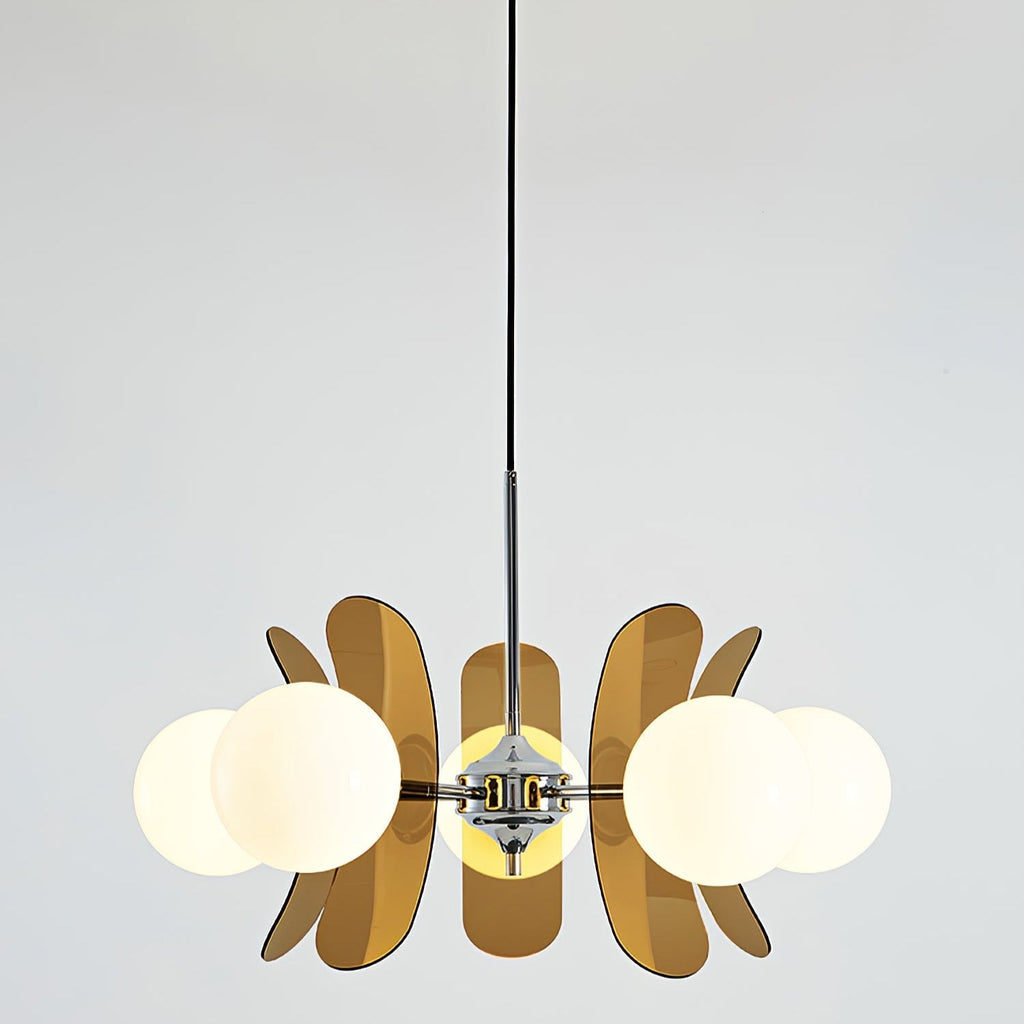 Lampadario in Vetro Arancione Prism Creativity Sputnik