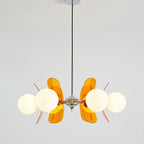 Lampadario in Vetro Arancione Prism Creativity Sputnik