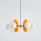 Lampadario in Vetro Arancione Prism Creativity Sputnik