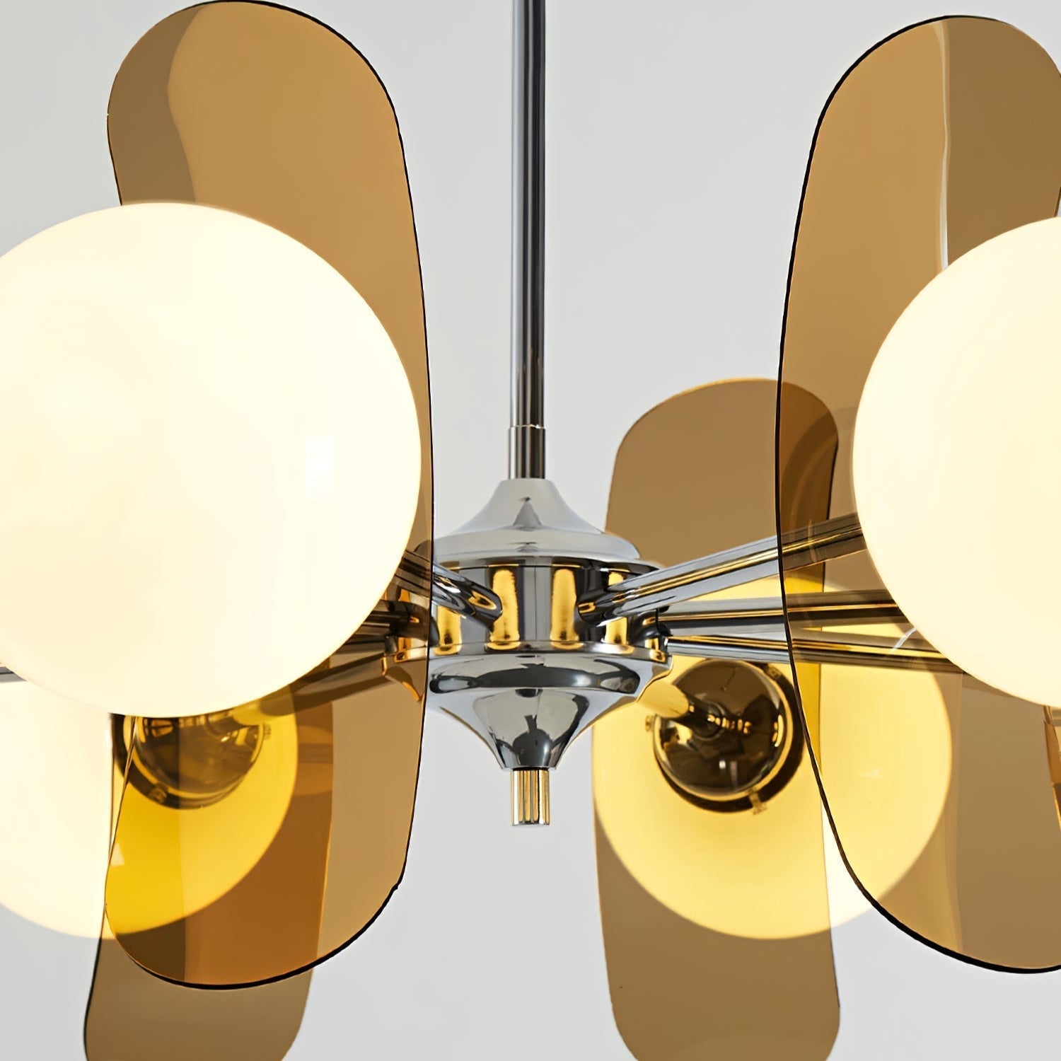 Lampadario in Vetro Arancione Prism Creativity Sputnik