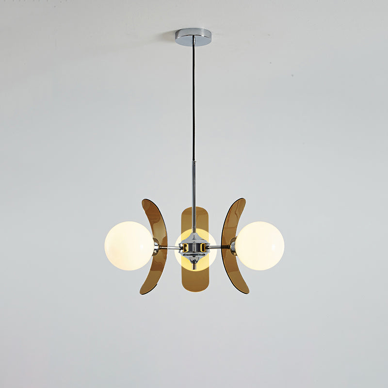 Lampadario in Vetro Arancione Prism Creativity Sputnik