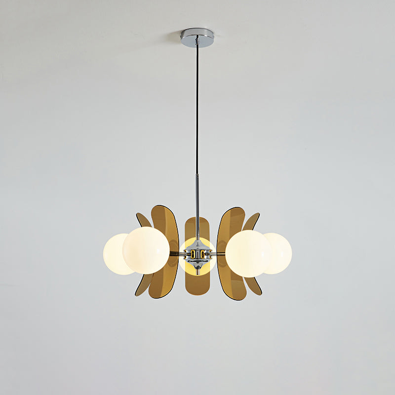 Prism Lux Lampadario Acrilico Arancione Creatività Sputnik