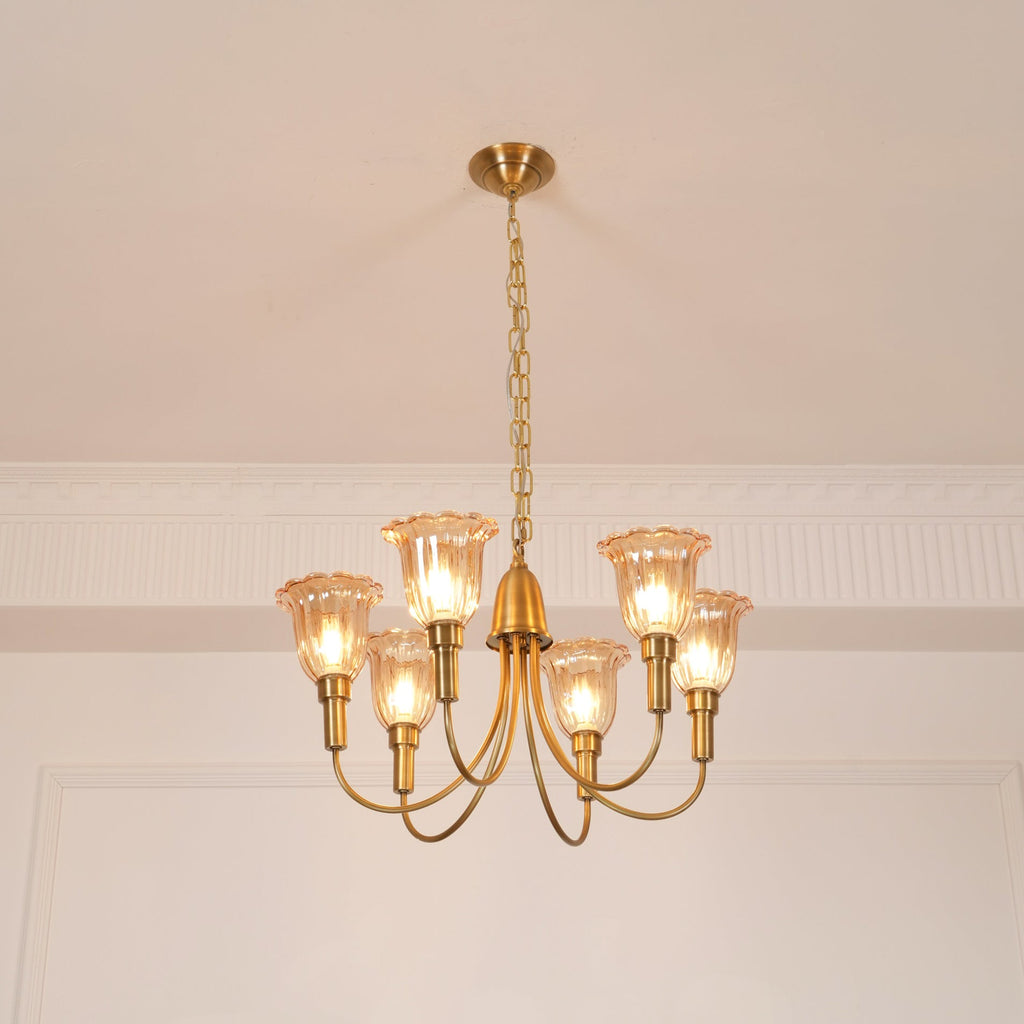 Lampadario in Ottone Columbia