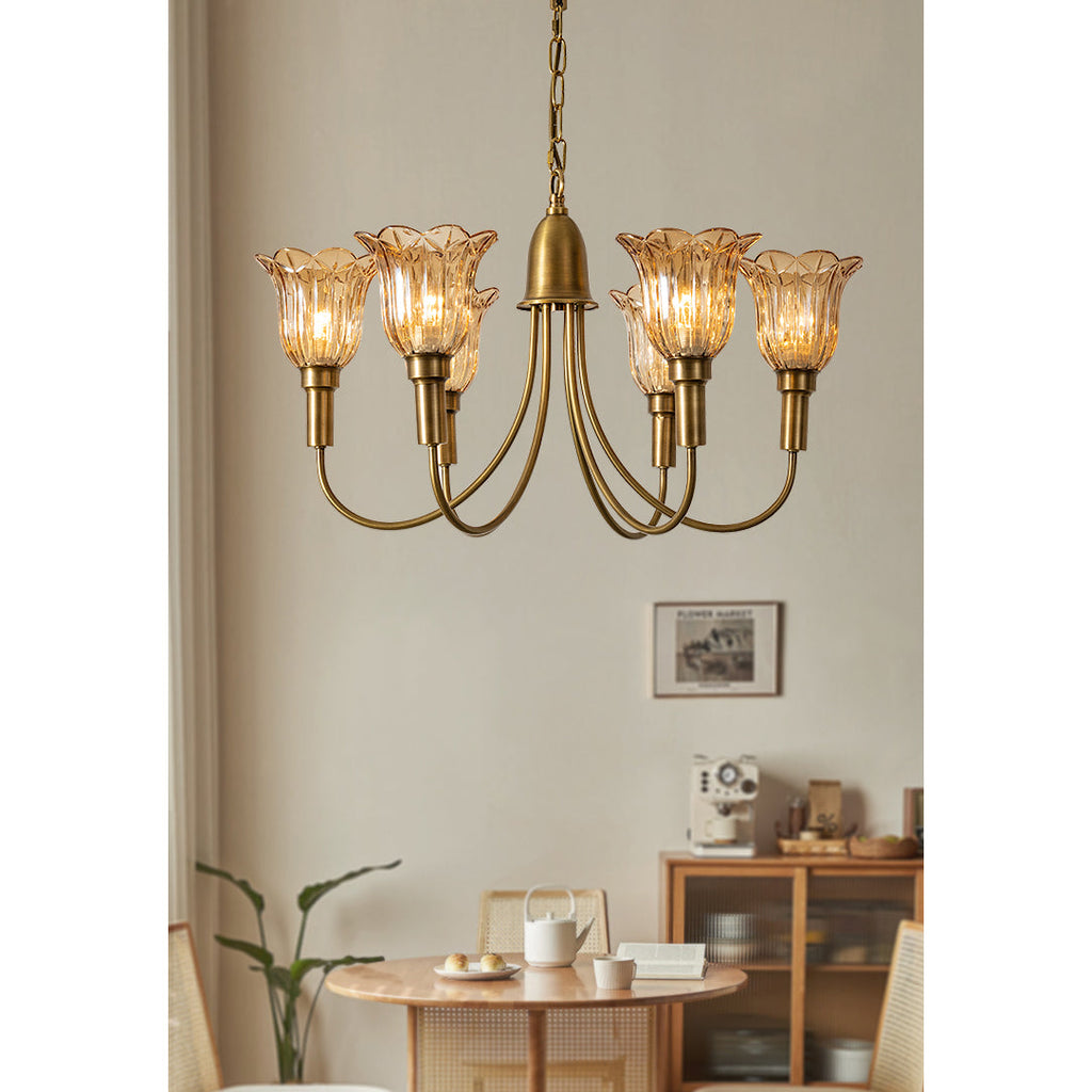 Lampadario in Ottone Columbia
