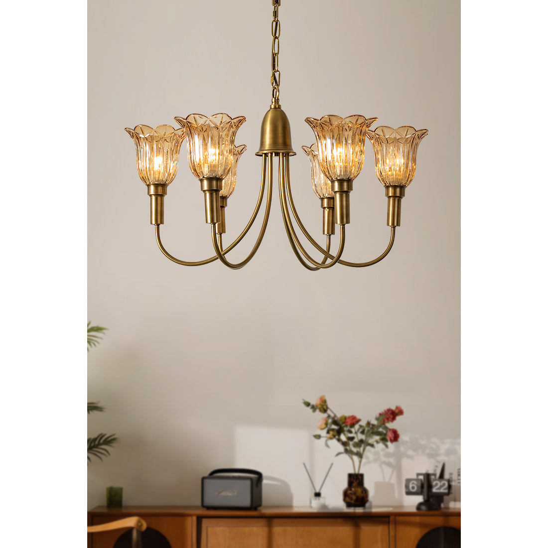 Lampadario in Ottone Columbia