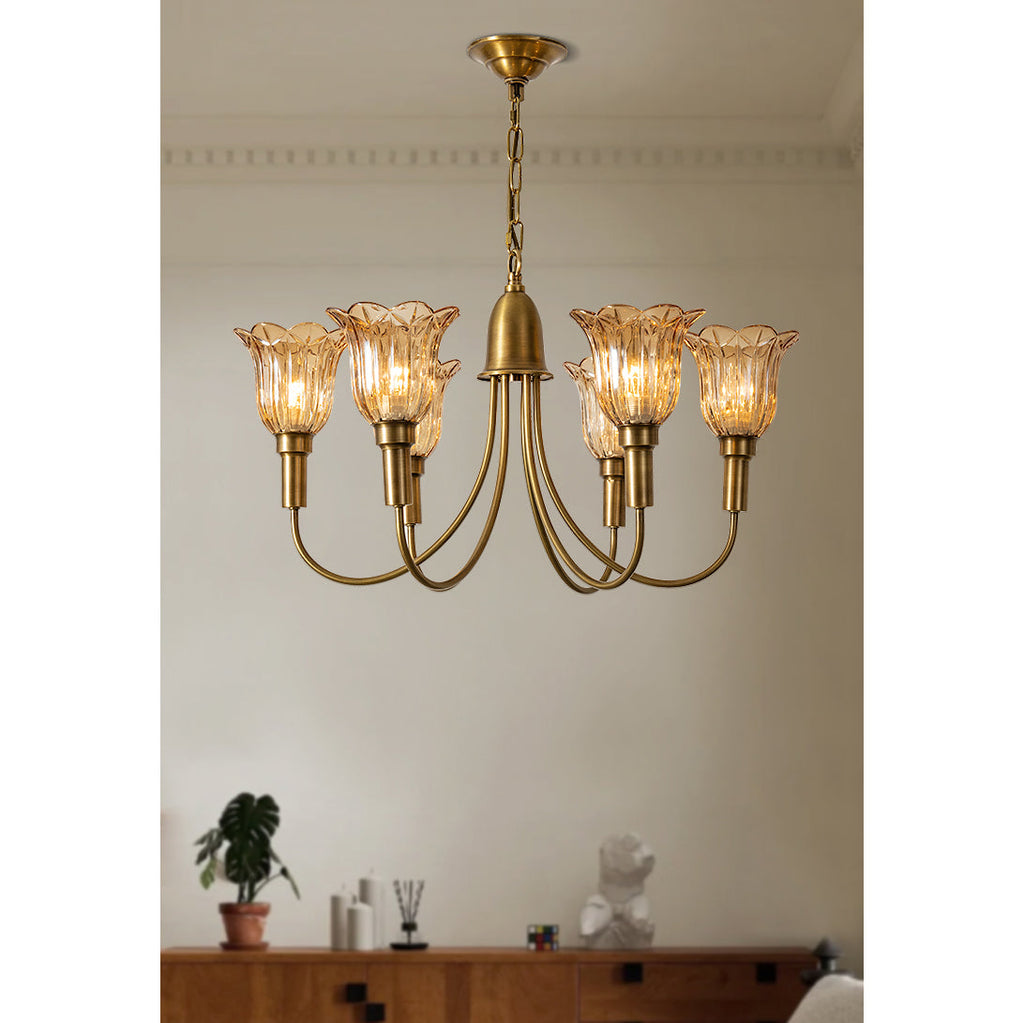 Lampadario in Ottone Columbia