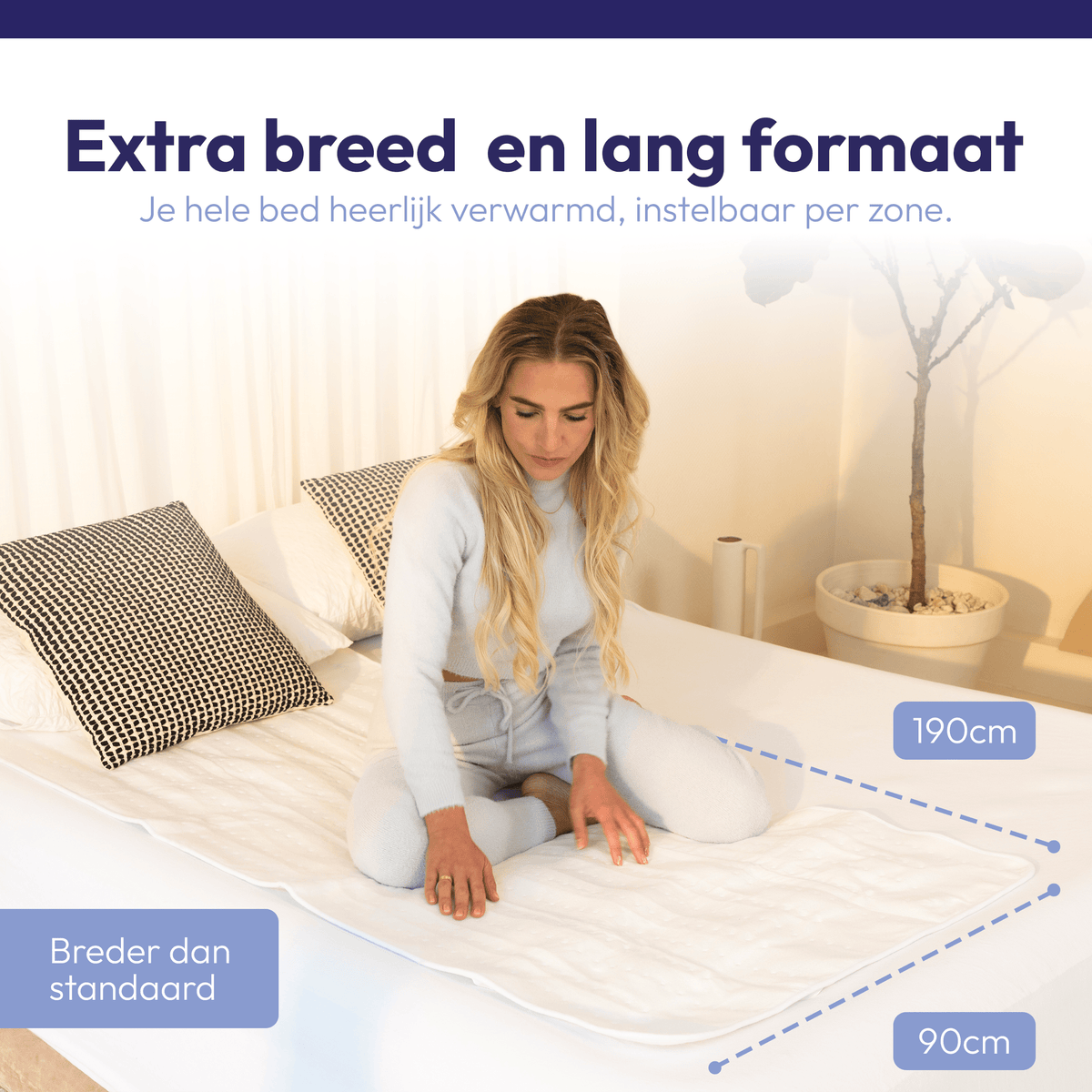 Coperte Elettriche 190 x 90 cm – Con Zona Piedi Separata