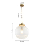 Lampada a sospensione contemporanea con orbita in vetro trasparente a ribasso 1 luce