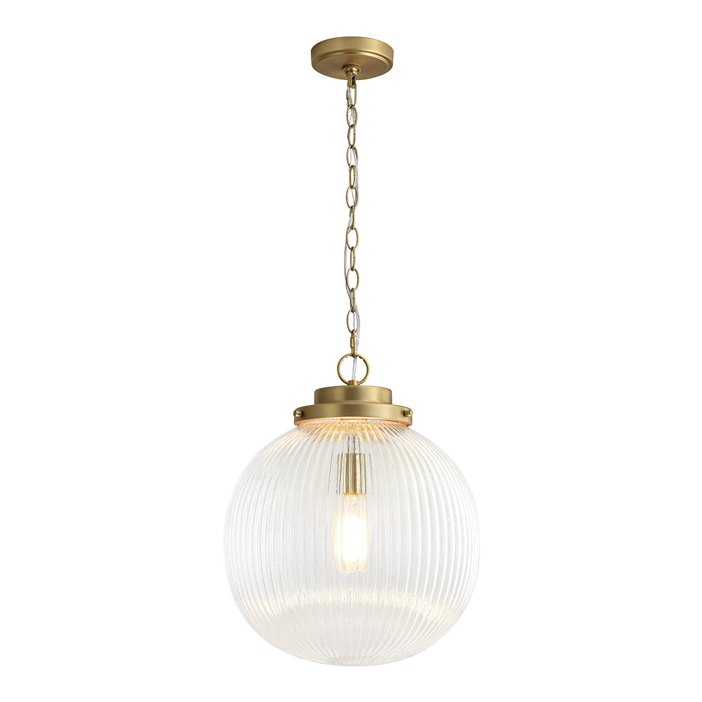 Lampada a sospensione contemporanea con orbita in vetro trasparente a ribasso 1 luce