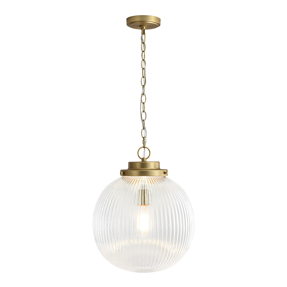 Lampada a sospensione contemporanea con orbita in vetro trasparente a ribasso 1 luce
