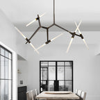 Design Asimmetrico Contemporaneo Lampadario a Rami con 10 Luci