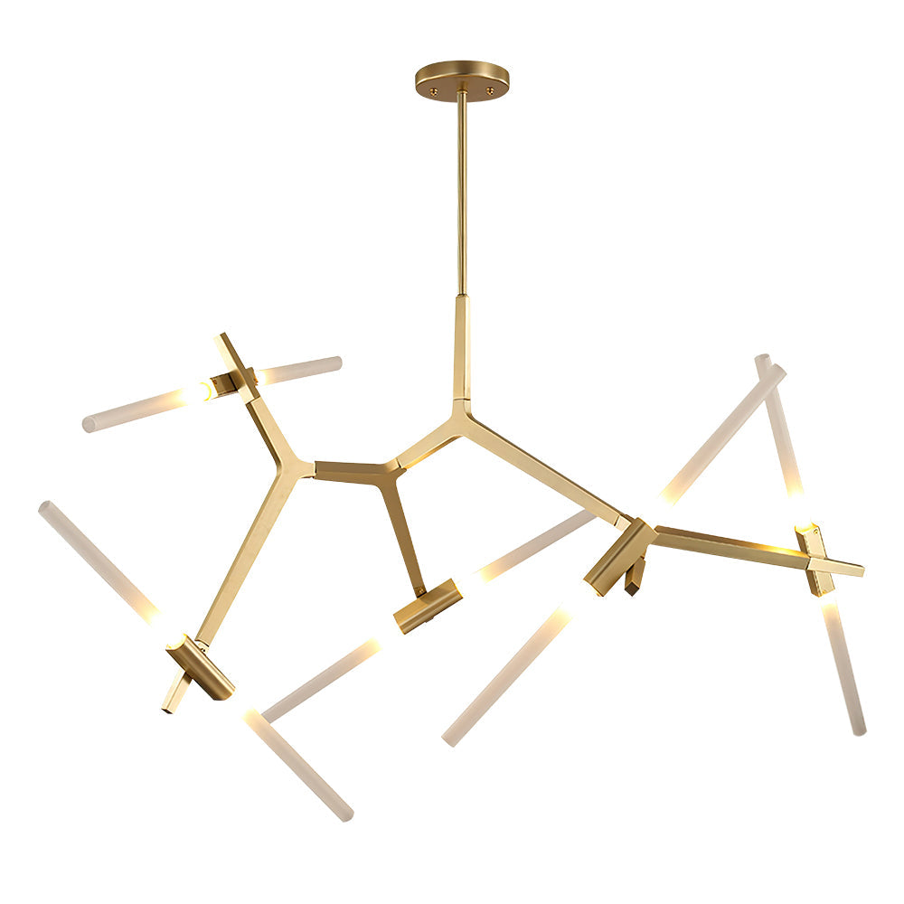 Design Asimmetrico Contemporaneo Lampadario a Rami con 10 Luci