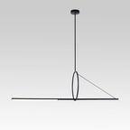 Lampade a sospensione lineari LED geometriche contemporanee