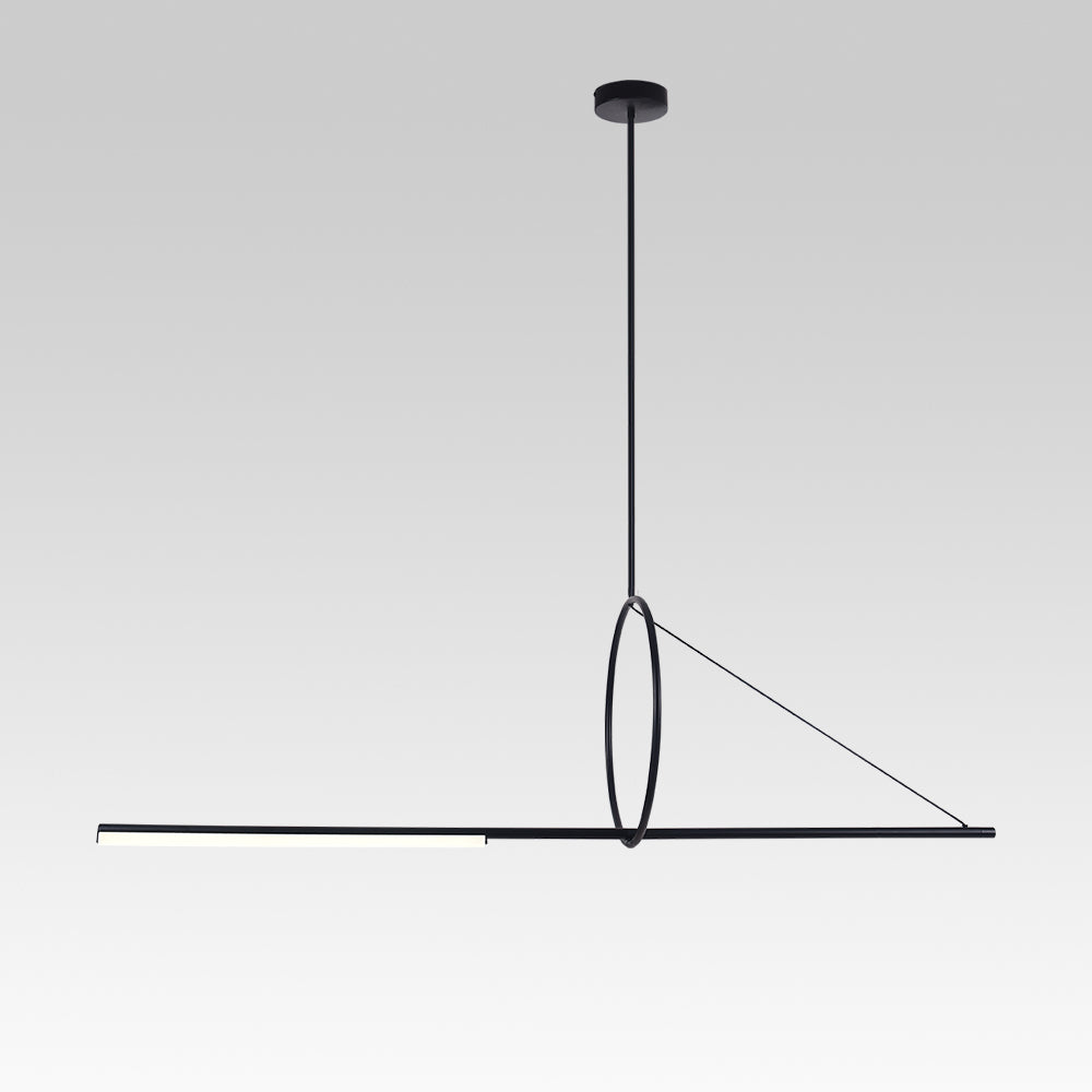 Lampade a sospensione lineari LED geometriche contemporanee