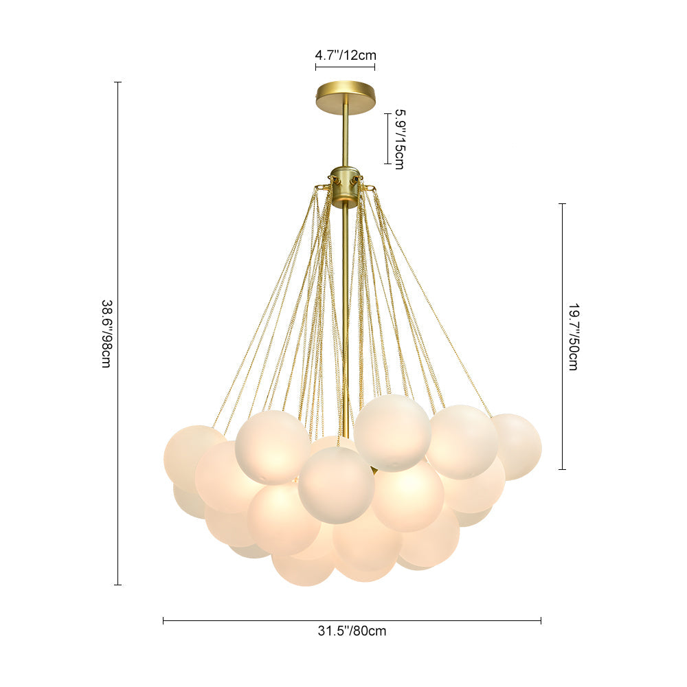 Lampadario in Vetro a Bolle Contemporaneo