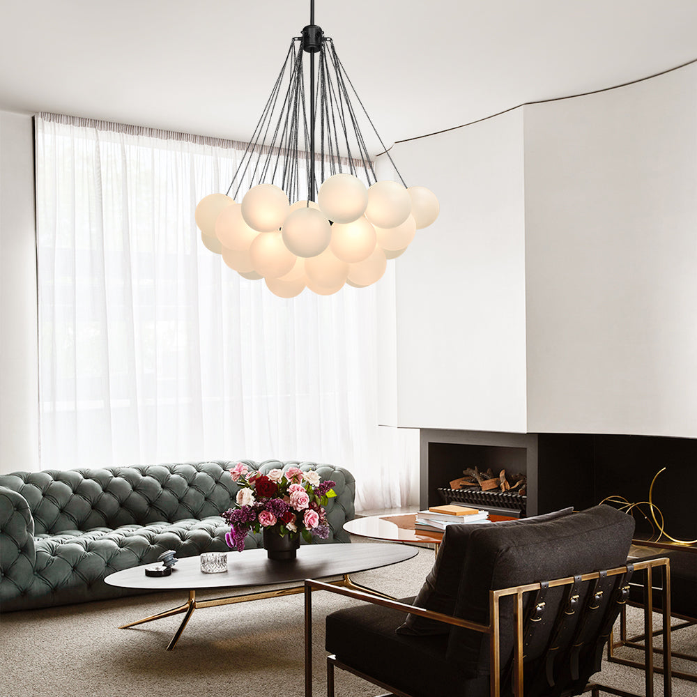 Lampadario in Vetro a Bolle Contemporaneo